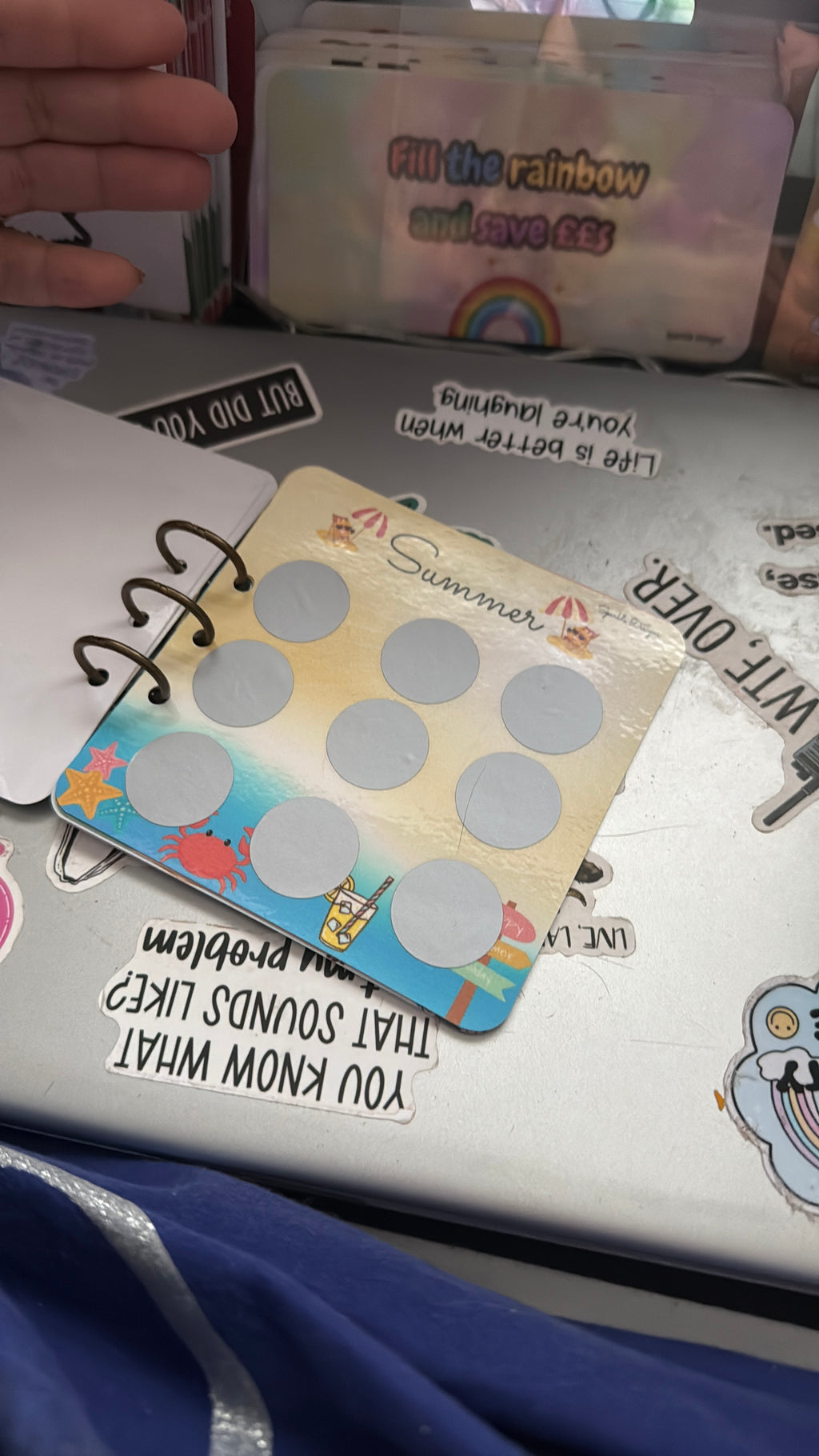 Seasonal scratch and save ring tracker