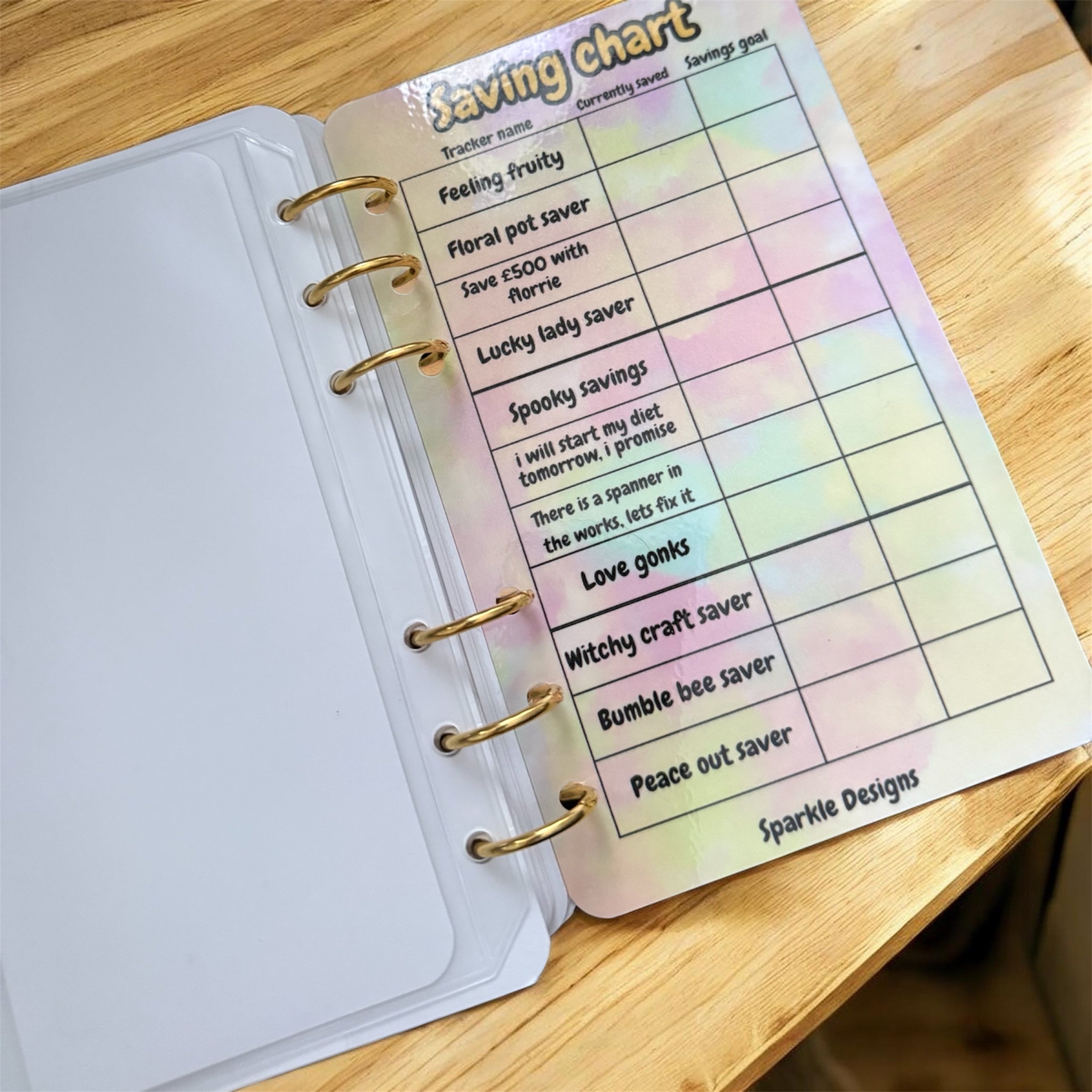 The gnome saving challenge booklet including wallets & matching inserts