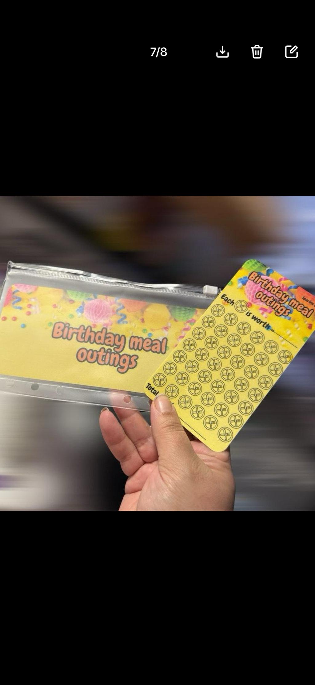 Birthday/occasions saving binder