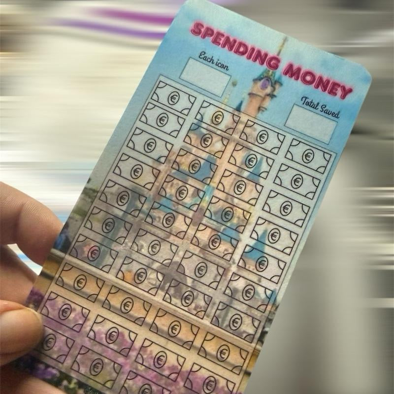 Disneyland/world Holiday Inspired saving challenge binder with matching trackers, inserts, dashboards and wallets