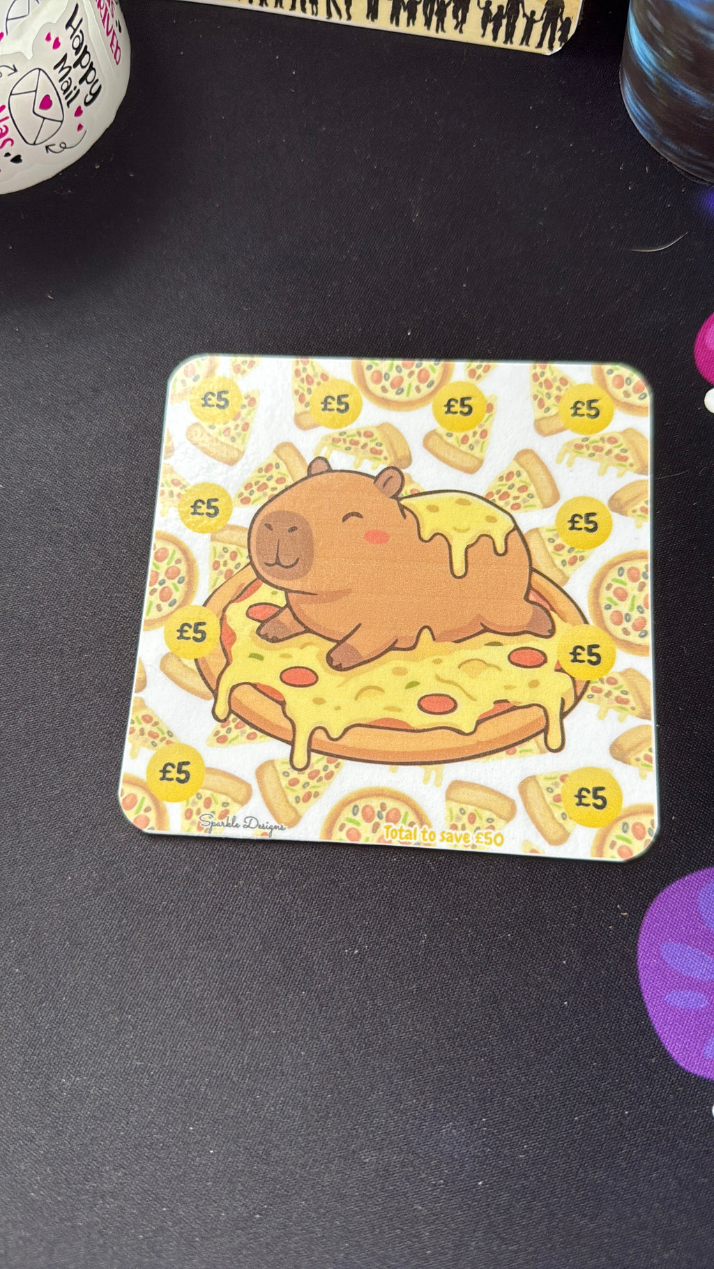 Capybara Mini Saving Challenges Save £150 Piggy Bank Decorative Savings Game for Kids and Adults