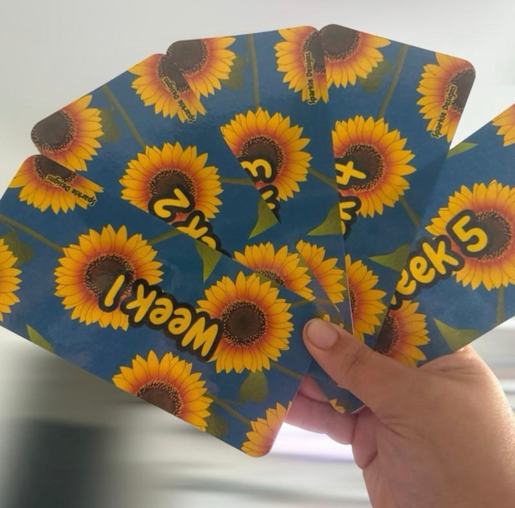 Week 1 to 5 wallets - vinyl or inserts - lots of designs available