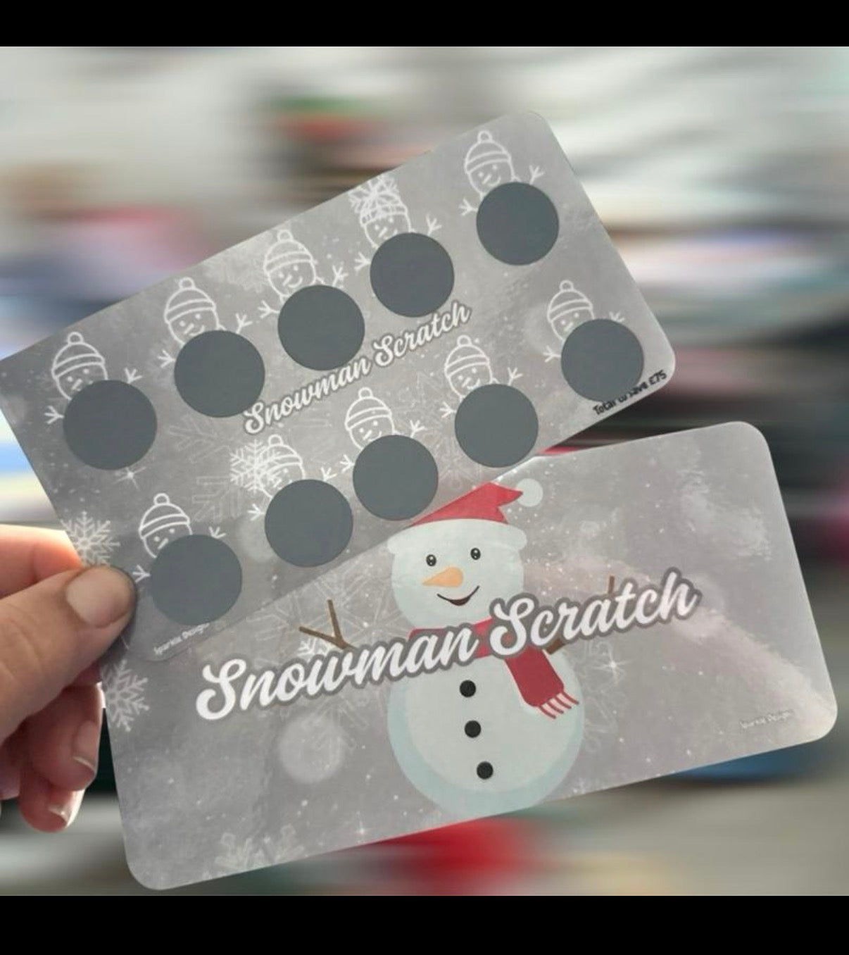 Snowman scratch saving challenge tracker perfect for any of the Christmas festivities
