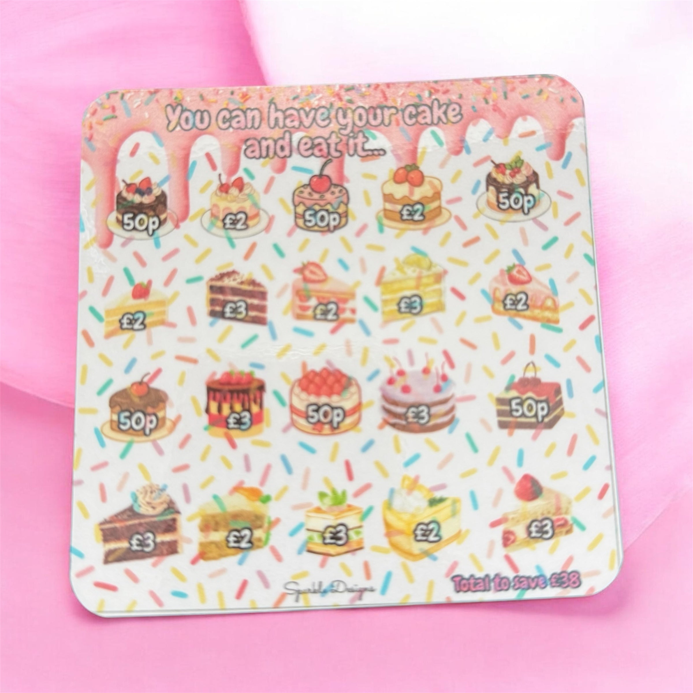 Mini saving challenge trackers