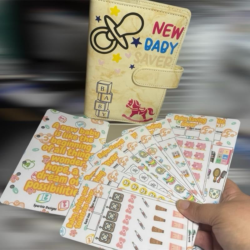 New Baby Saving Challenge Binder & Saving Trackers Perfect for New Parents to Save for Their Bundle of Joy with Fun trackers and Organized dashboards