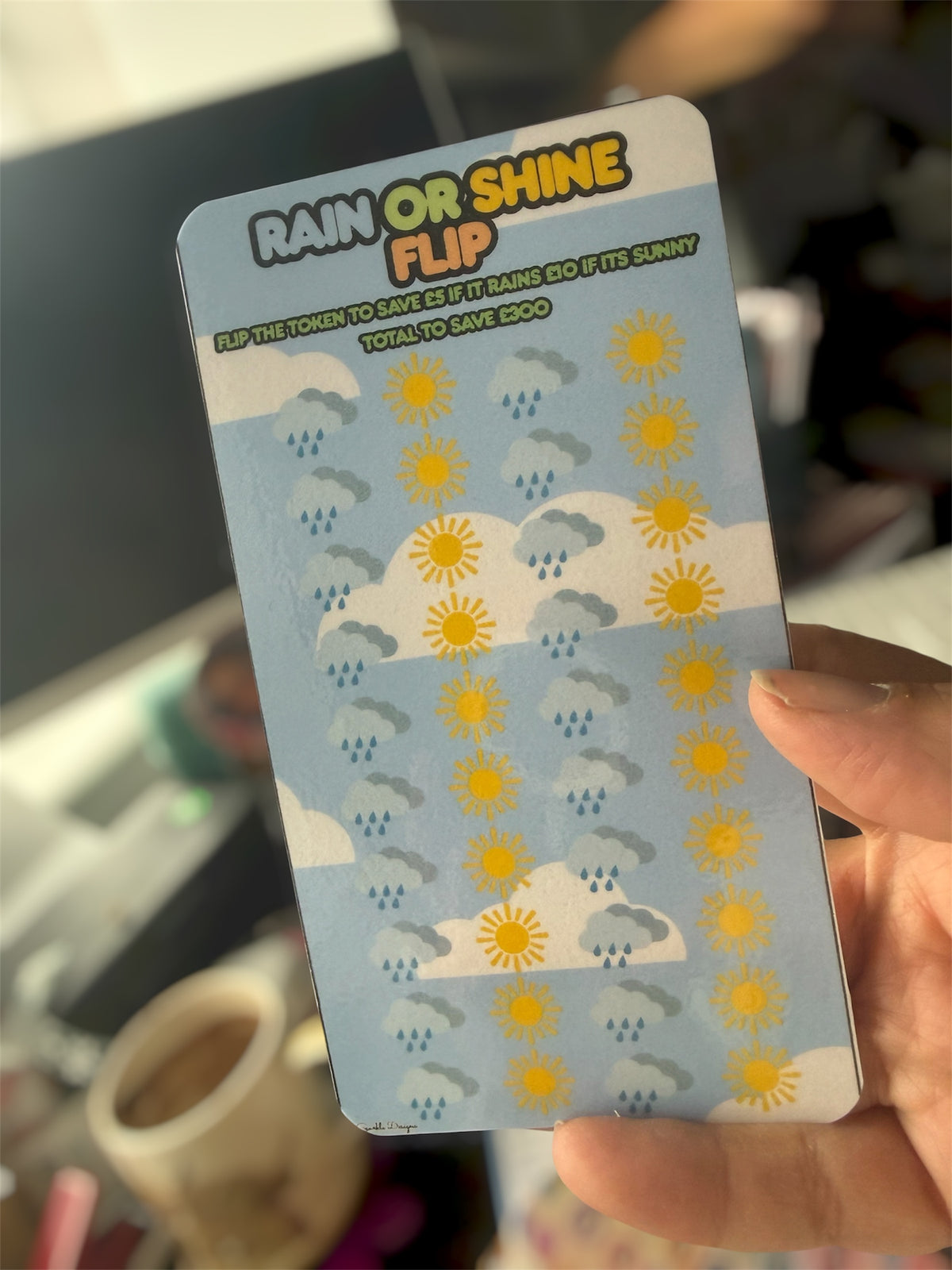 Rain or Shine A6 Coin Flip Saving Game – Save £300