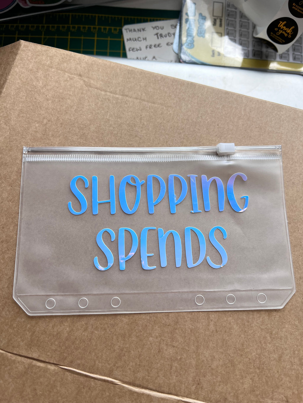 Personalised vinyl wallets - lots of choices including colors available.