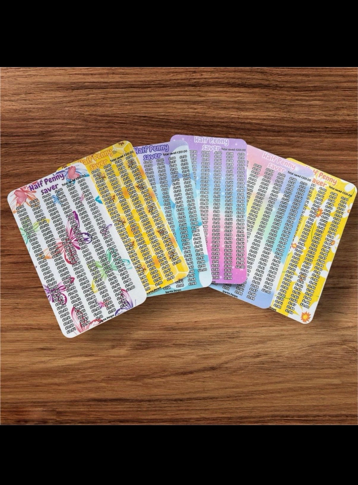 Half penny saving challenge -various designs available