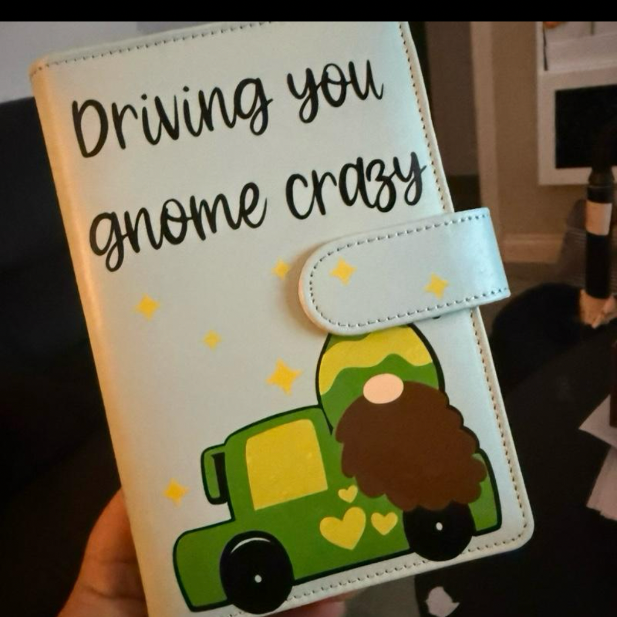 Gnome Themed Driving Range Saving Trackers & Binder options- Yellow Cards with blank Sectors for Savings Goals