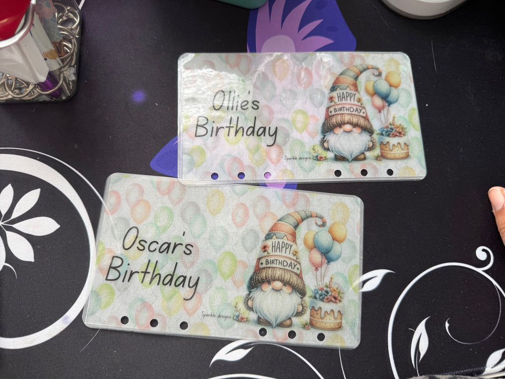 Personalised vellum wallets - please read description before ordering