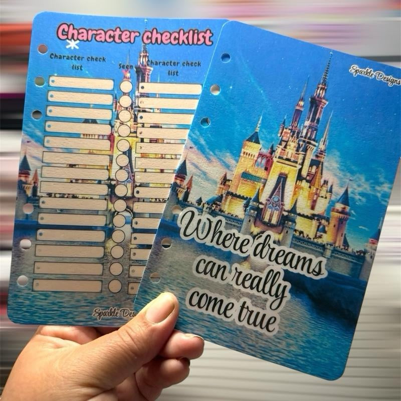 Disneyland/world Holiday Inspired saving challenge binder with matching trackers, inserts, dashboards and wallets
