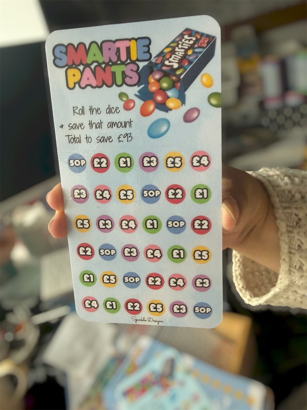 Smartie Pants A6 Dice Saving Challenge – Save £93