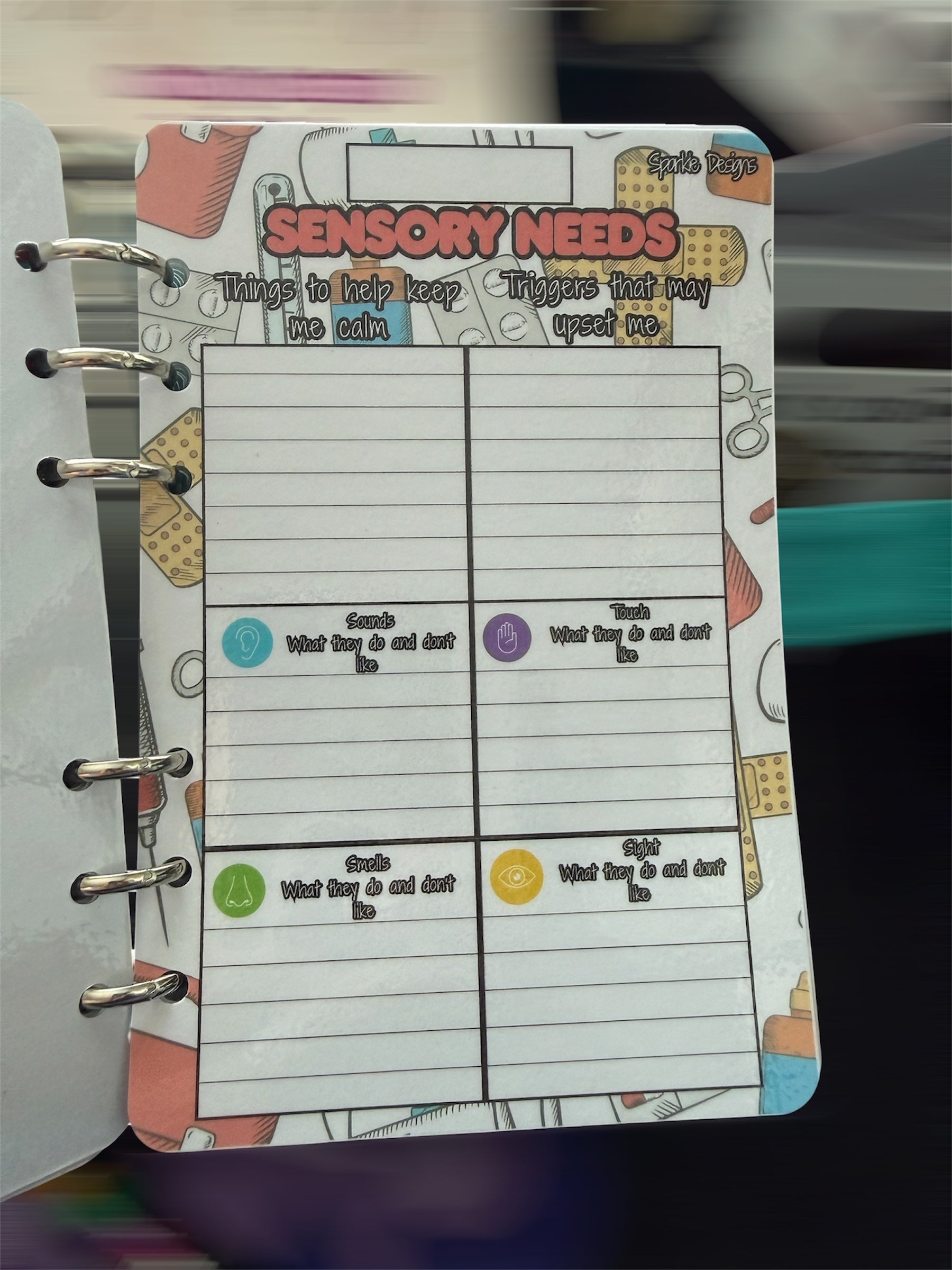 Emergency Information Binder for Adults and Children - Essential Medical Contacts & Needs Organizer