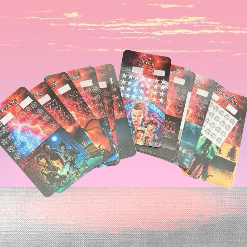 Monthly saving challenge trackers - various designs available