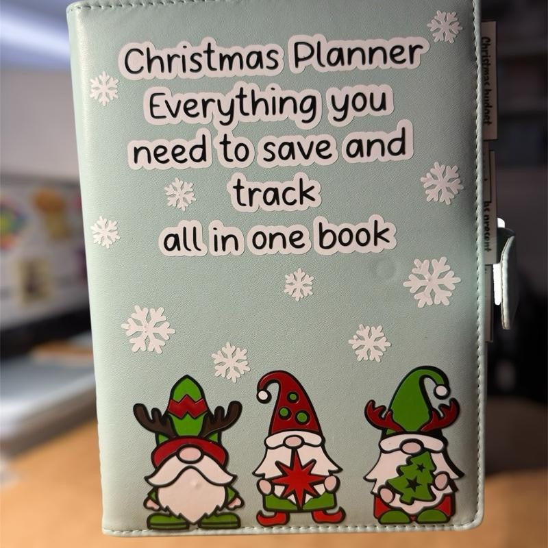 Christmas Planner - Everything You Need to Budget for Christmas - 2 Styles Available - Festive Gnome Design & A5 Leather binder