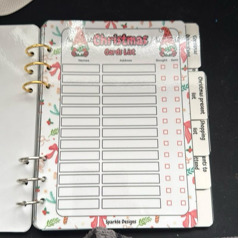 Christmas Planner - Everything You Need to Budget for Christmas - 2 Styles Available - Festive Gnome Design & A5 Leather binder