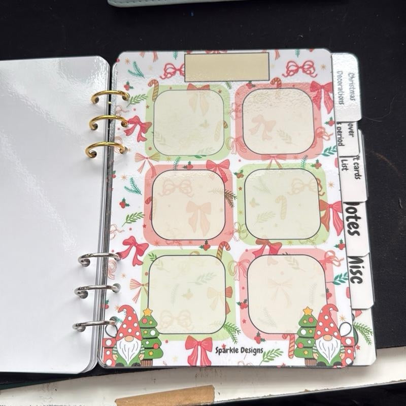 Christmas Planner - Everything You Need to Budget for Christmas - 2 Styles Available - Festive Gnome Design & A5 Leather binder