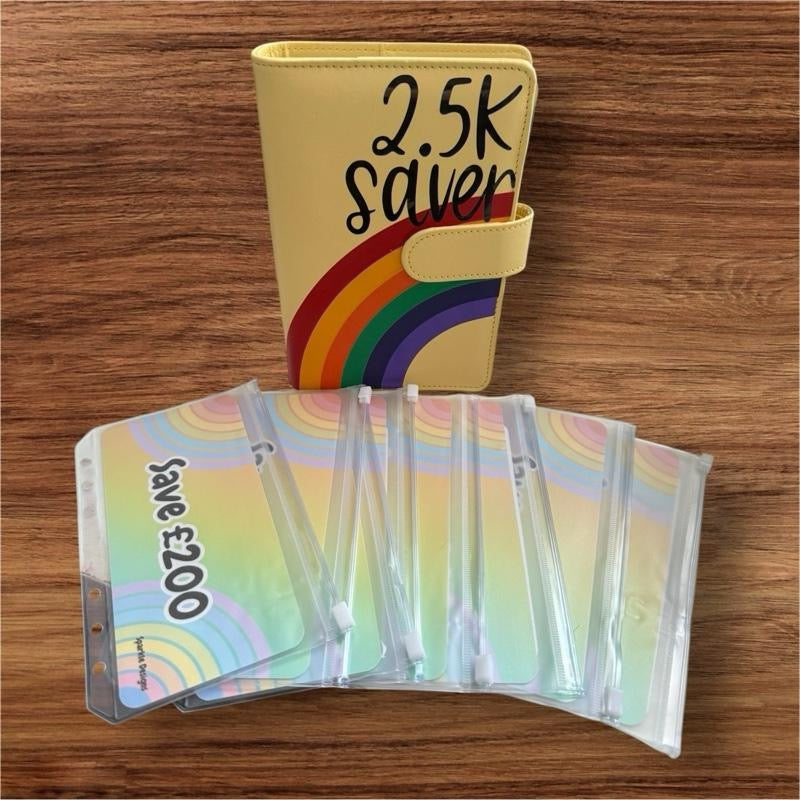 1k,1.5k, 2.5k, 5k, 7.5k, 10k, Budget Saving Binder with Trackers, Inserts & Wallets - Various Options Available: 2.5k, 5k, 7.5k, 10k Lots of Saving Opportunities - Ornaments, Piggy, Decor