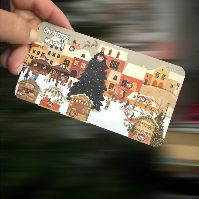 Christmas Market Saving Challenge Tracker with Festive Design and Interactive Features for Holiday Budgeting