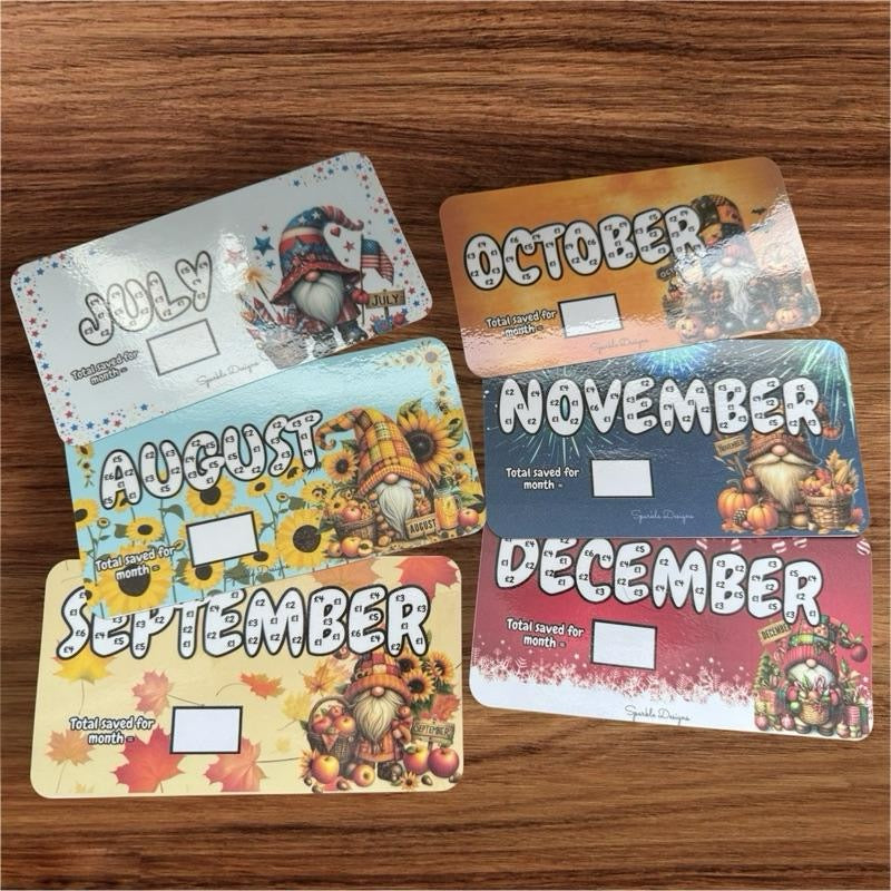 Monthly saving challenge trackers - various designs available
