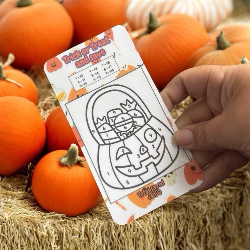 Halloween inspired saving challenge trackers