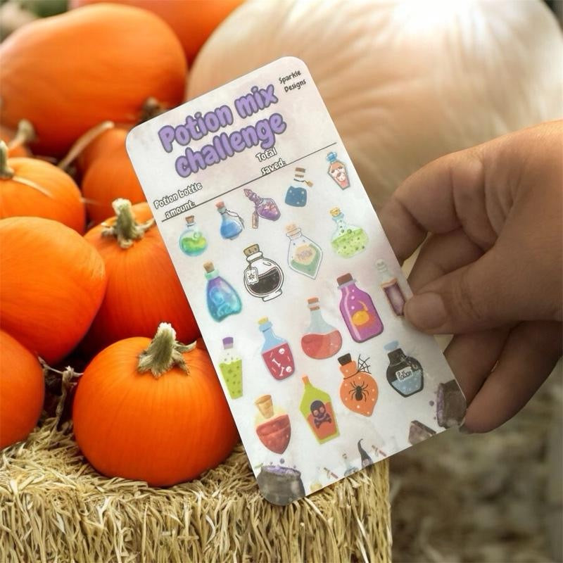 Halloween inspired saving challenge trackers
