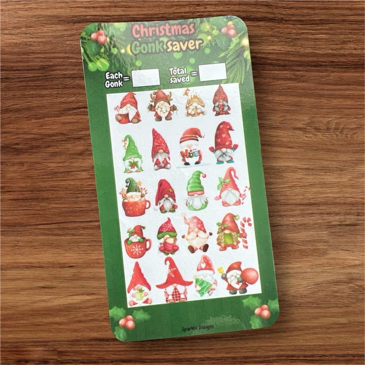 Christmas gonk saving challenge tracker