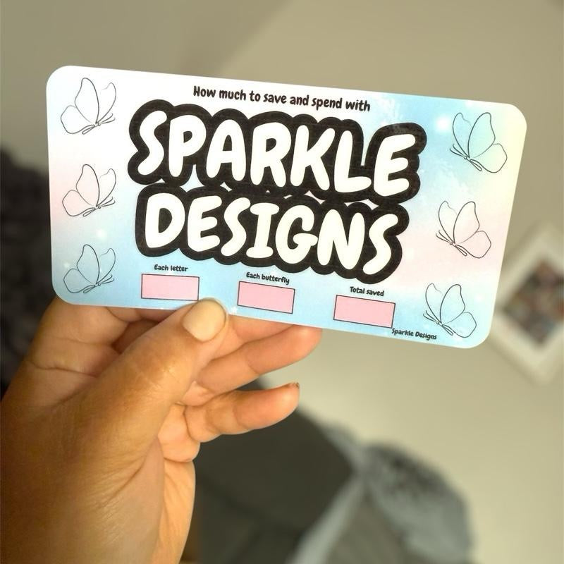 Colour and Save with Sparkle Designs Saving Challenge Tracker