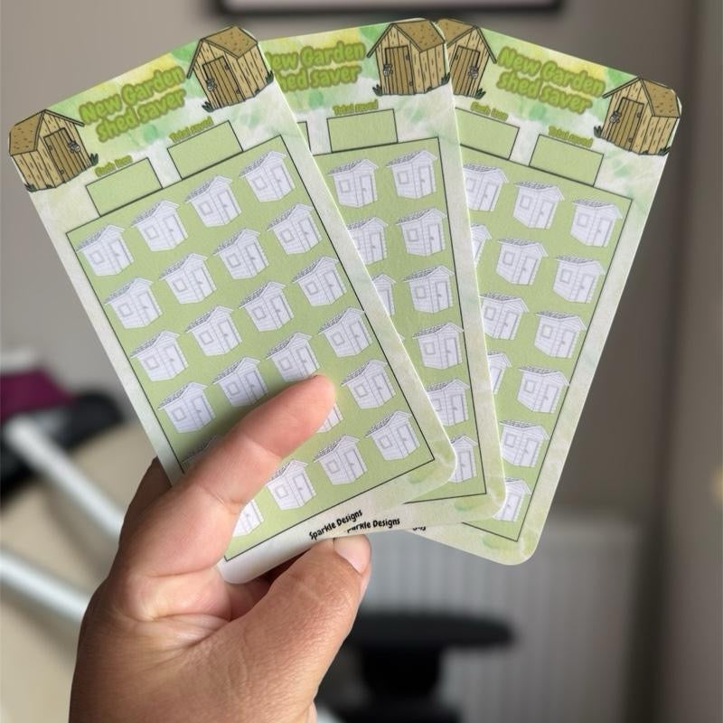 New garden shed saving challenge tracker- garden saver