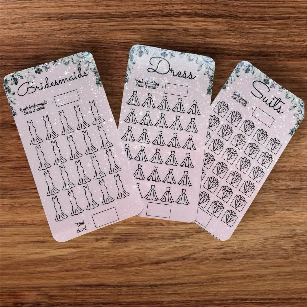 Wedding saving challenge trackers and binder bundle