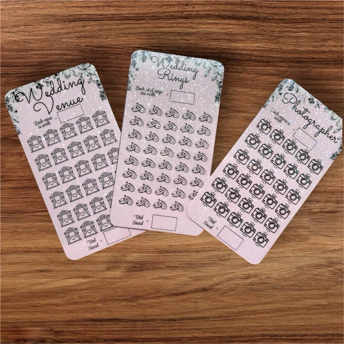 Wedding saving challenge trackers and binder bundle