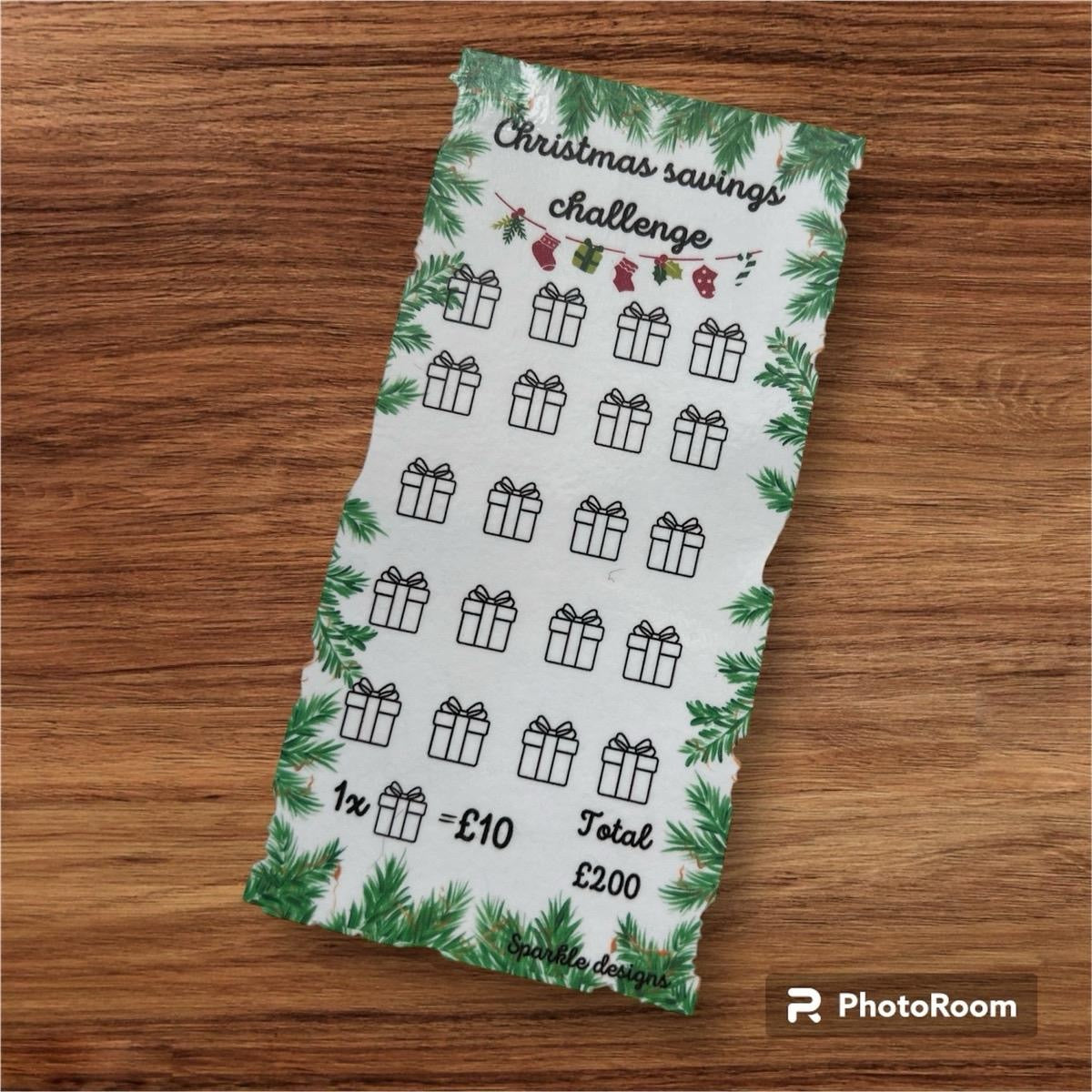 Christmas saving tracker (can include wallet)