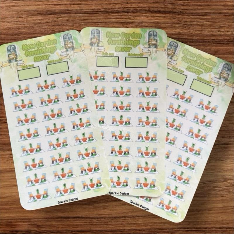 New garden furnishings saving challenge tracker- garden savings Piggy