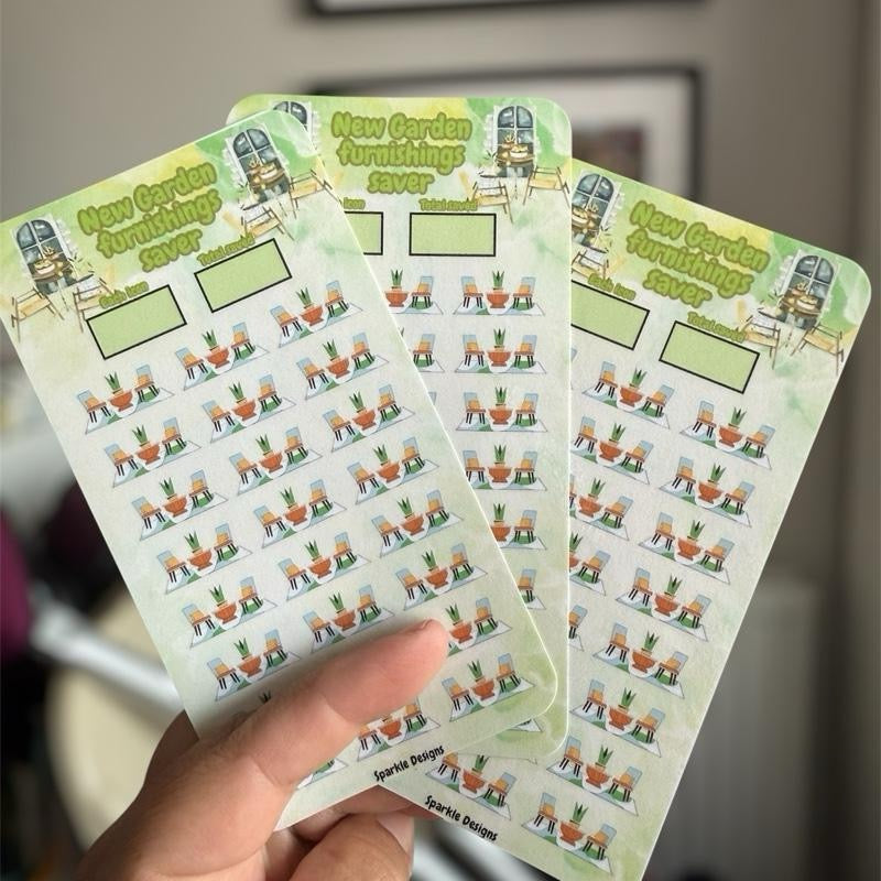 New garden furnishings saving challenge tracker- garden savings Piggy