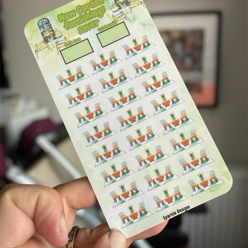 New garden furnishings saving challenge tracker- garden savings Piggy
