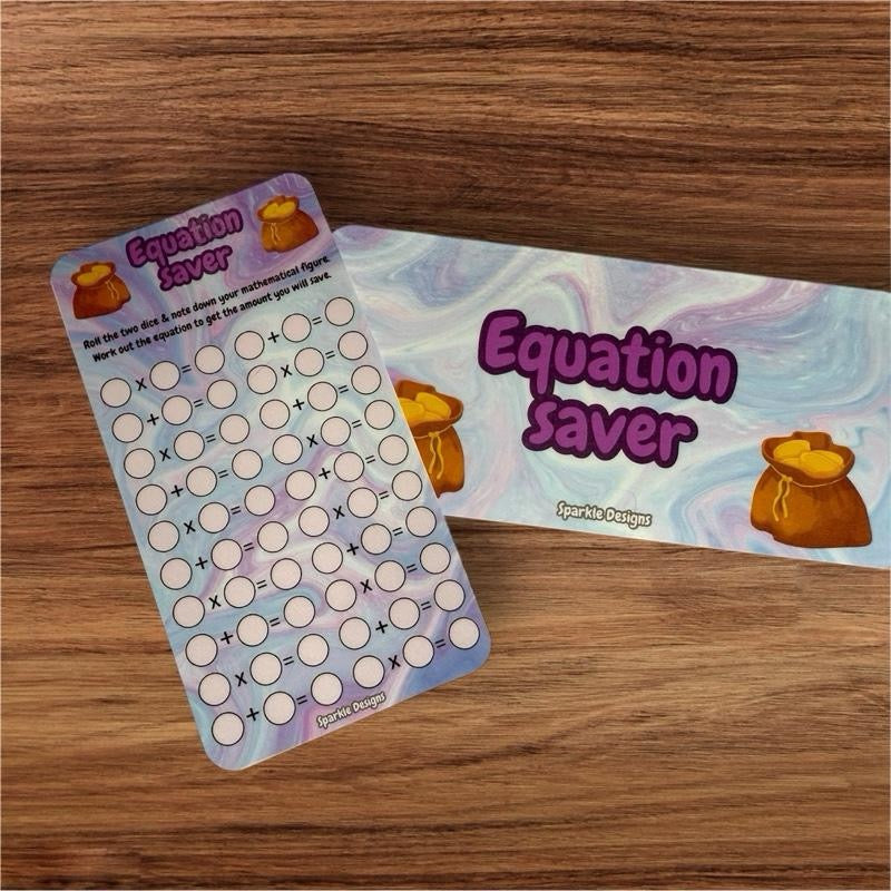 Equation saving challenge tracker fun for all ages Piggy saver