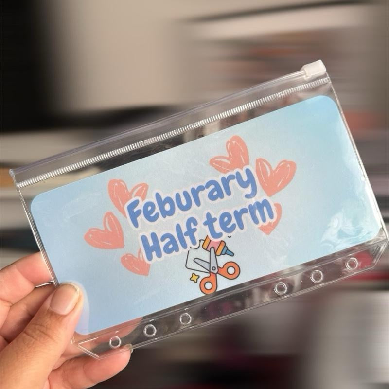 School holiday saving challenges trackers & matching inserts