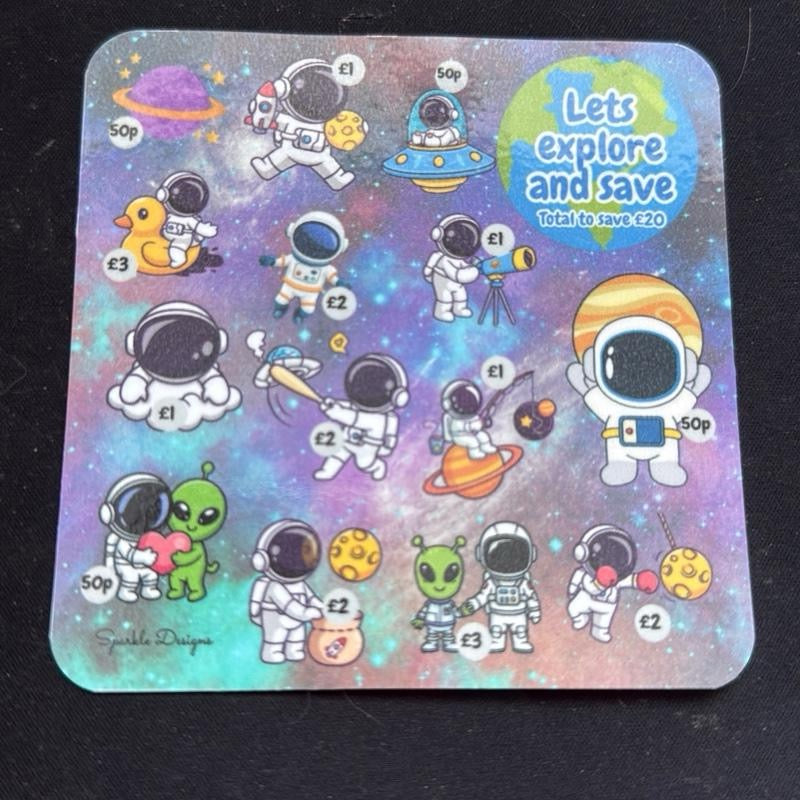 Mini saving challenge trackers