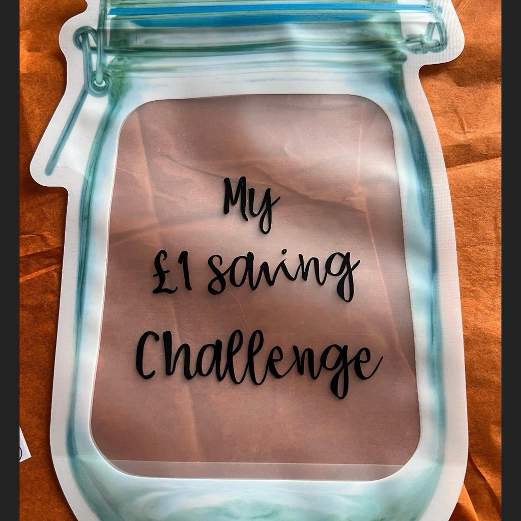 Money jar pouches for 50p, £1 & £2 savers