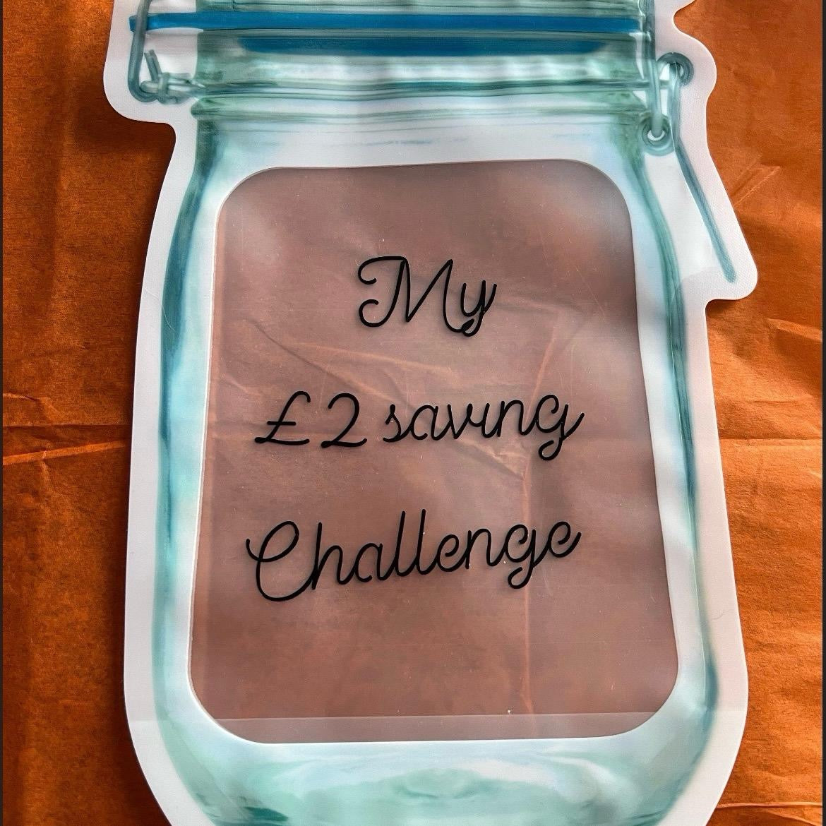 Money jar pouches for 50p, £1 & £2 savers