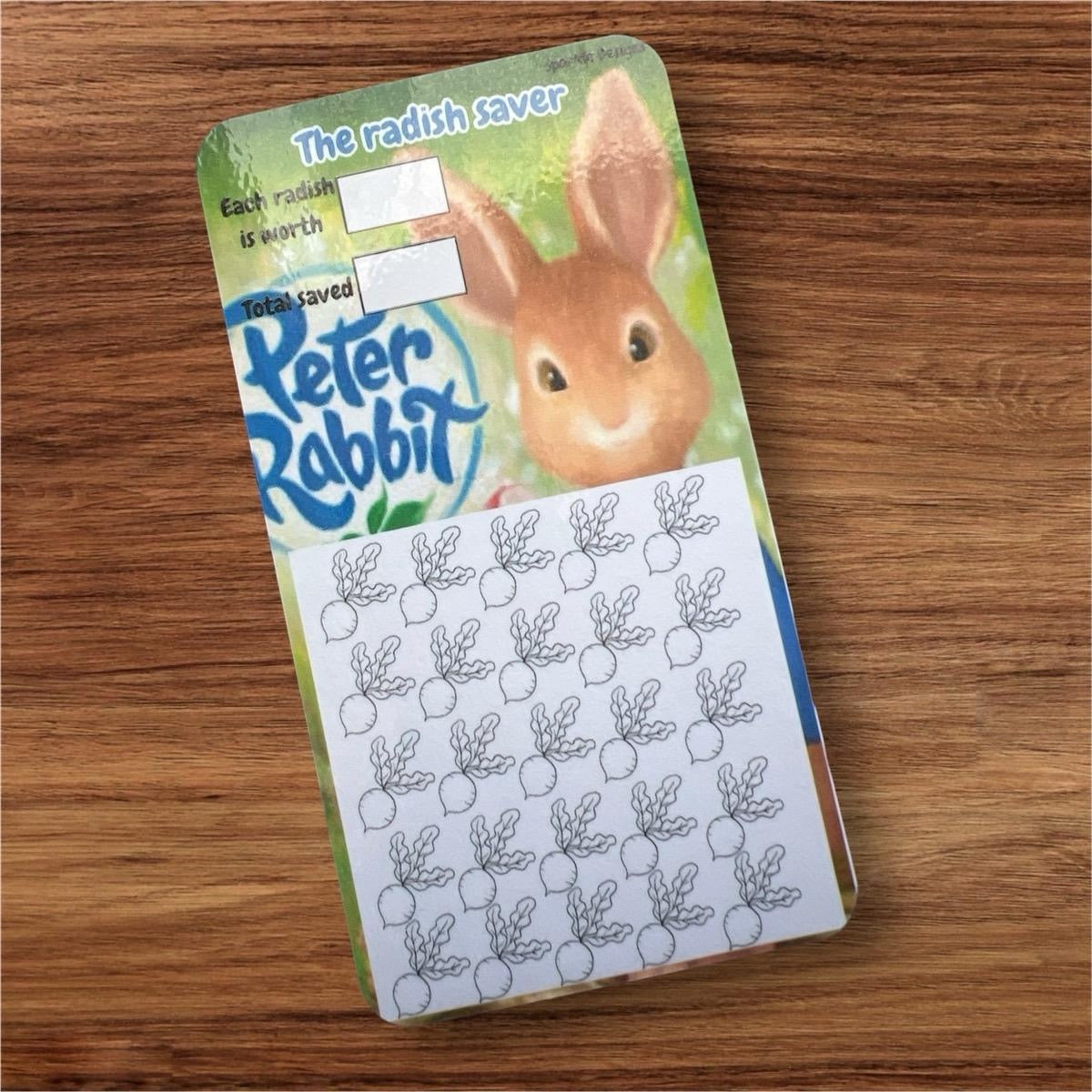 Peter rabbit inspired saving challenge trackers