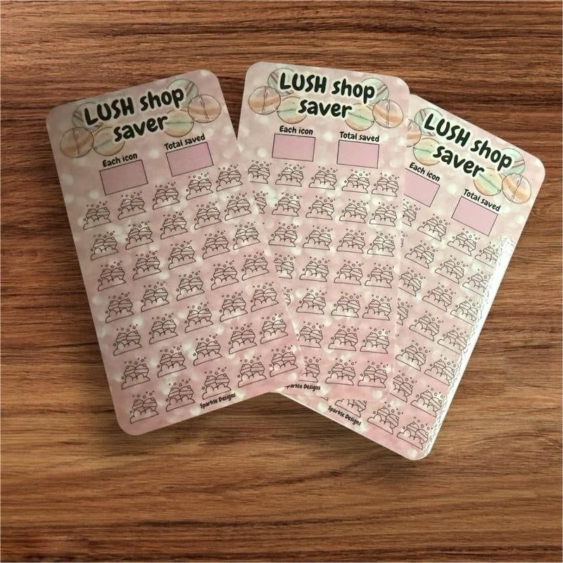 Lush shop saving challenge tracker