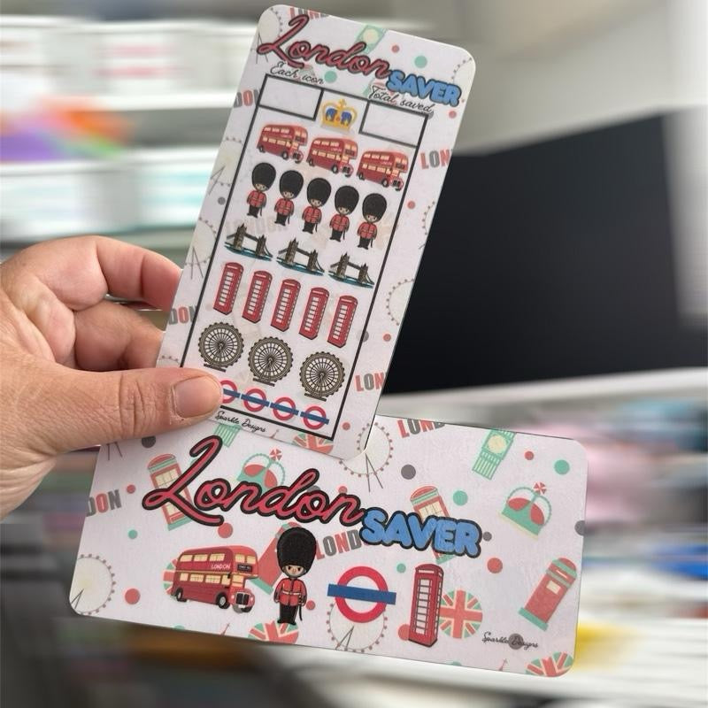 London themed saving challenge tracker