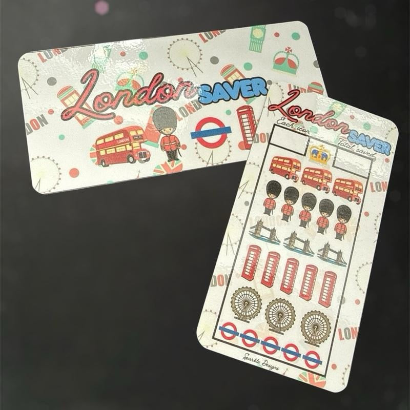 London themed saving challenge tracker