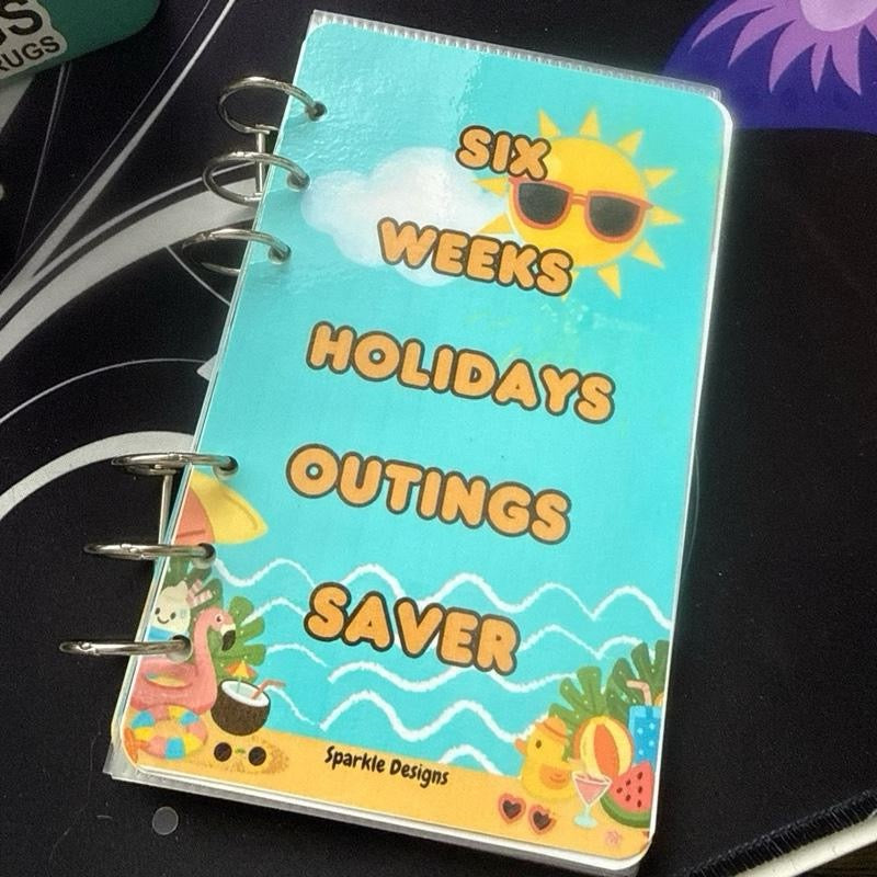 6 Weeks School Holiday Binderless Savings Binder for Outings and Saver Activities
