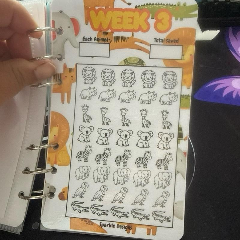 6 Weeks School Holiday Binderless Savings Binder for Outings and Saver Activities