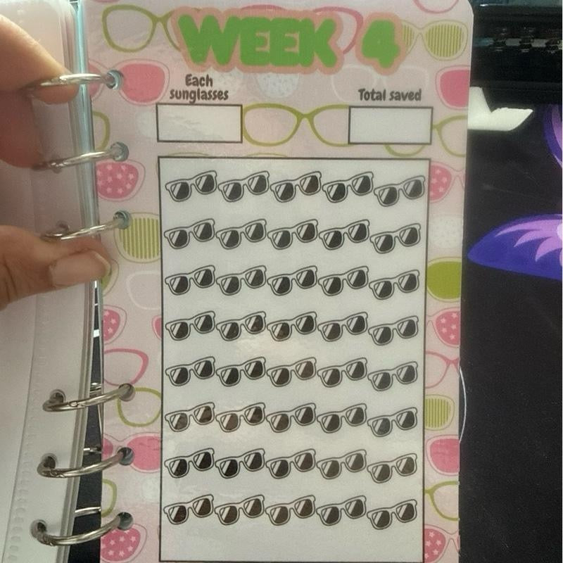 6 Weeks School Holiday Binderless Savings Binder for Outings and Saver Activities