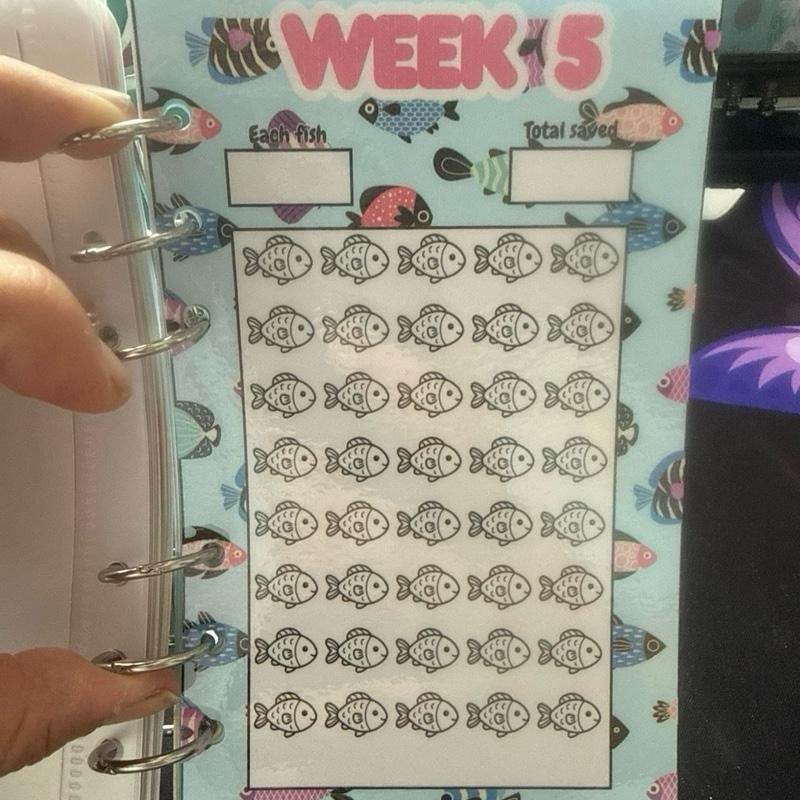 6 Weeks School Holiday Binderless Savings Binder for Outings and Saver Activities