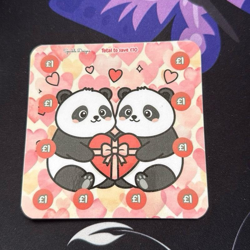 Cute panda mini saving challenges