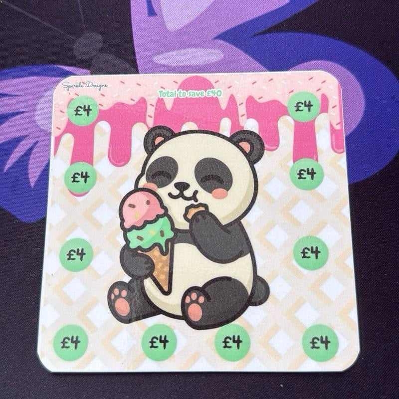 Cute panda mini saving challenges